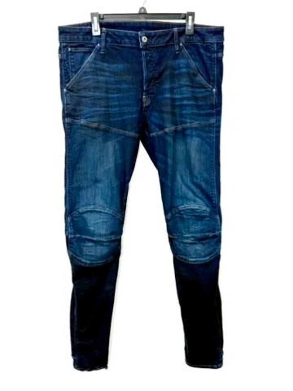 G-Star Raw 5620 3D Slim Jeans Mens 36x34 Blue Denim Moto Elwood Biker